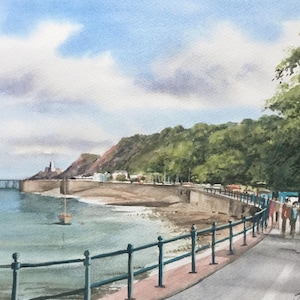 Mumbles Gower original watercolour painting 15 x 11 inches