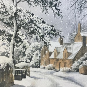 Chipping Campden Cotswolds. Original Painting 11 x 7.5 inches.