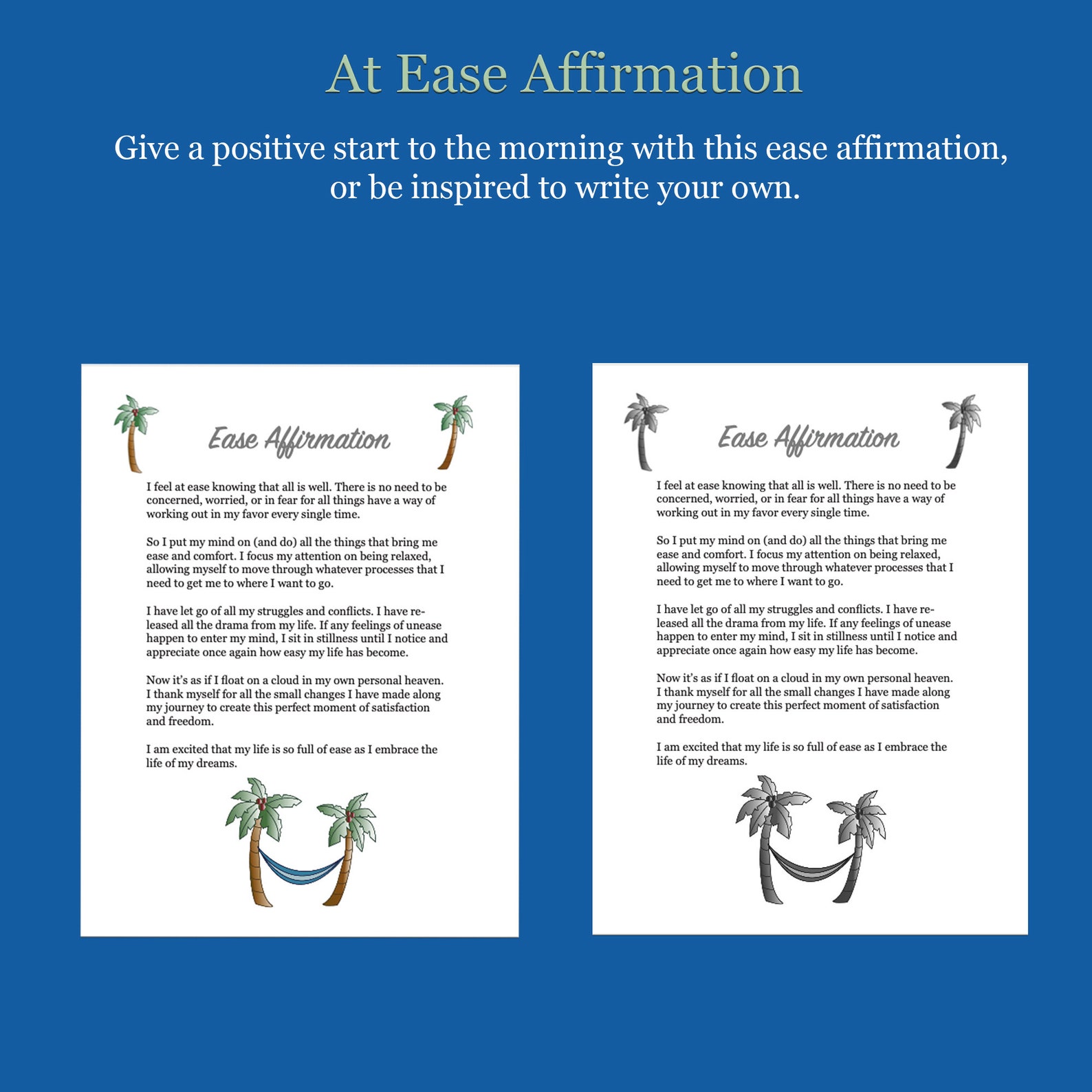 I Feel At Ease Knowing... A Guided Printable and Digital Etsy