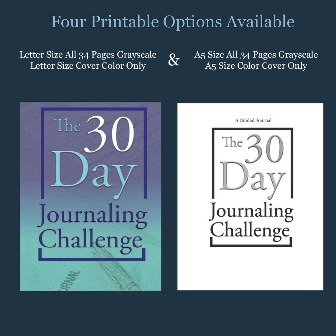 The 30 Day Journaling Challenge... A Guided Printable and - Etsy
