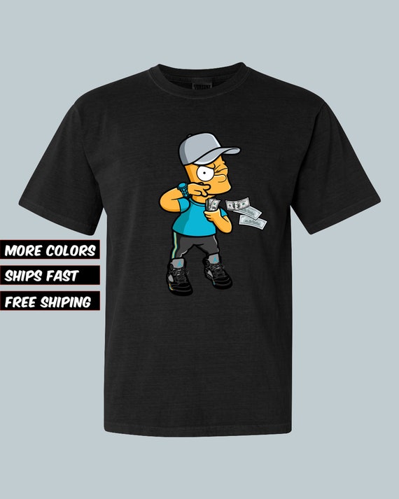 Bart Simpson Money Throw Tee The Simpsons x Streetwear Fusion Abbigliamento per fan dei cartoni animati Etsy Italia
