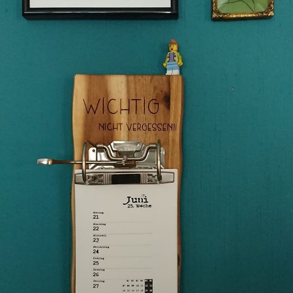 Kalenderbrett Nr5  "Wichtig! Nicht vergessen!" // Upcycling / Ordner / Kalender / Notizblock / Merkzettel