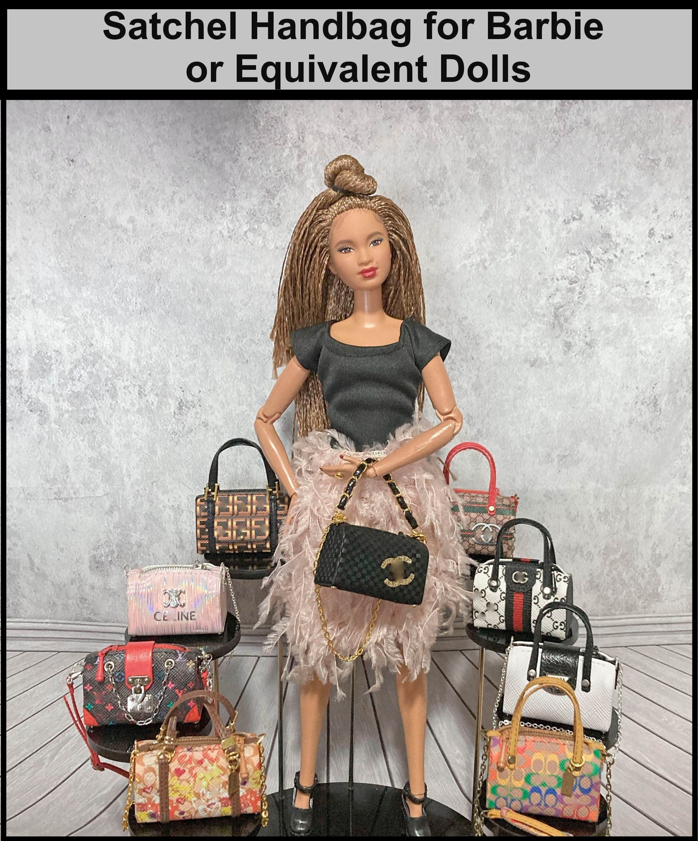 MINIATURE LV GREEN SHOPPING BAGS FOR FASHION DOLLS – Art Color Dolls