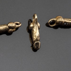 Penis/phallus  pendant, hand made, unique jewelry made of bronze