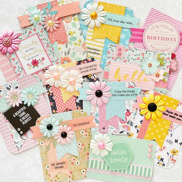 NEW Medium Topper Embellishments, handmade, scrapbook, planner, cards, journal, die cut, junk journal, happy mail, papercraft, card making