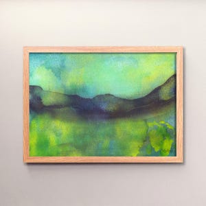 Abstract Landscape Mountain Painting | Mountain Rain | Downloadable Print | Contemporary British Artist