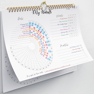 Habit Tracker Calendar, Monthly, Weekly, Daily Habit Planner Tracker with Motivational Quotes, Habit Log Goal Tracker, Habit Goal Tracking