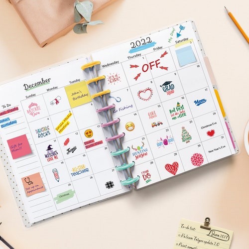 2023 Classic Happy Planner 9 Disc Monthly Calendar Inserts Etsy