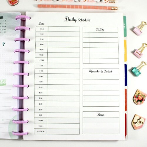 Weekly Planner Printable Happy Planner Classicweekly Schedule | Etsy