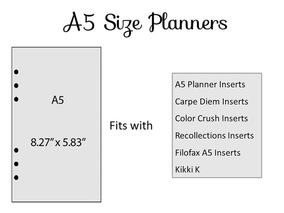 Carpe Diem Planner Cover A5 6 Ring With Grocery Lists ~Planner Not
