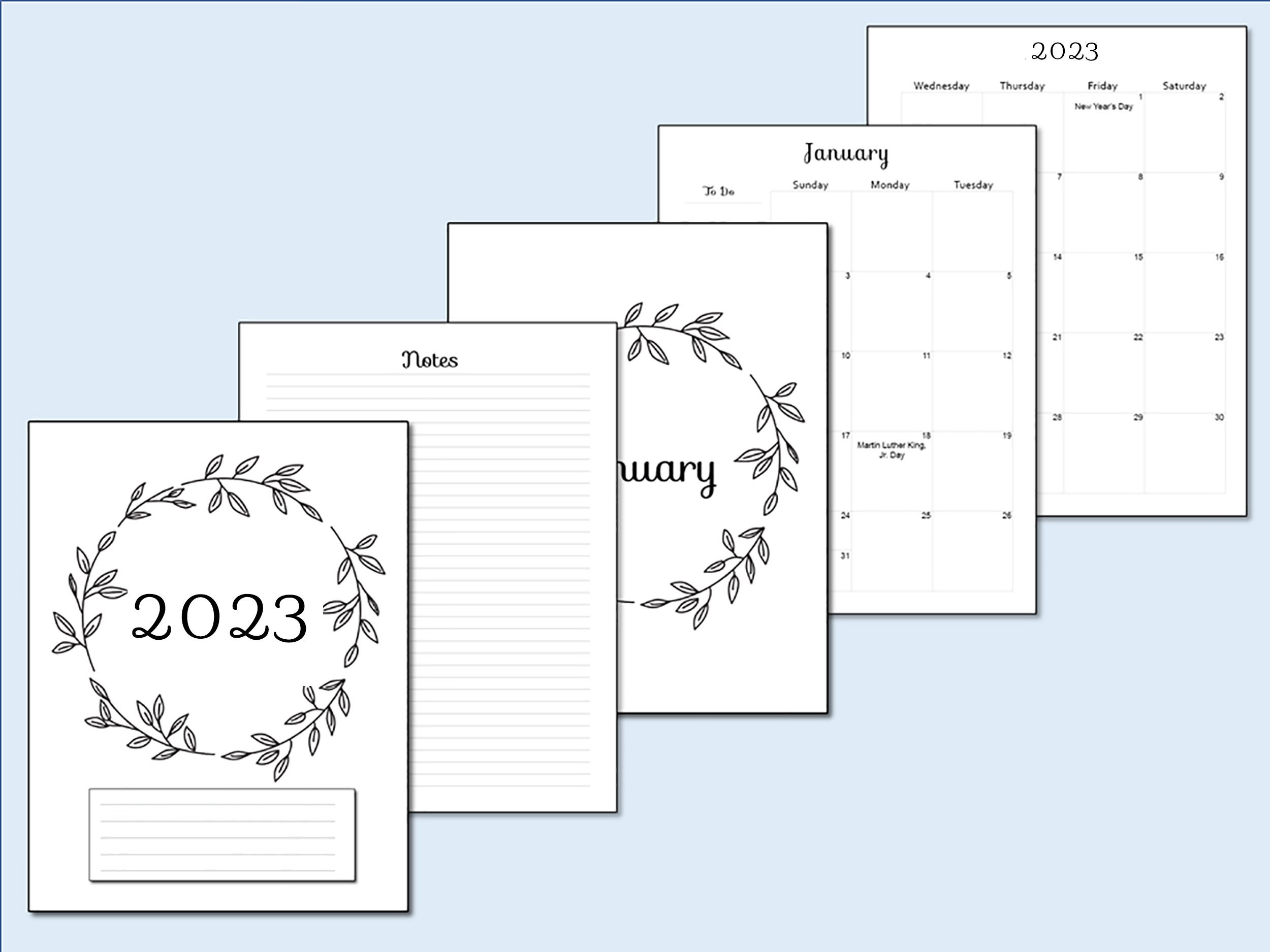2023-2024 Weekly & Monthly Planner Refill, 11-Disc Discbound 2023-2024  Refill Planner, Runs from July 2023 to June 2024, Letter Size, 8.5 x 11