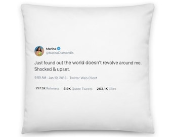 Funny Tweet Throw Pillow | Internet Culture Home Decor