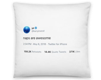 Naps are Remarkable Tweet Pillow | Dorm Room Decor