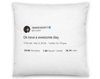 Custom Tweet Throw Pillow – Personalized Text Pillow