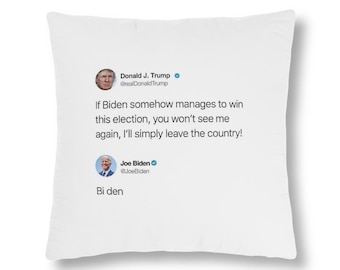 Political Tweet Throw Pillow | Funny Dorm Decor