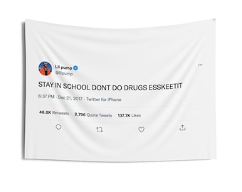 Lil Pump Tweet Tapestry | Dorm Decor, Internet Meme