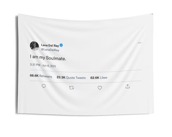 Lana Del Rey Tweet Tapestry | Dorm & Apartment Decor
