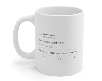 AANGEPASTE tweetmok | Cadeau voor collega, unieke geschenken, tweet op mok, kanye-tweets, grappige mokken, unieke geschenken, tweet op mok, grappige tweets