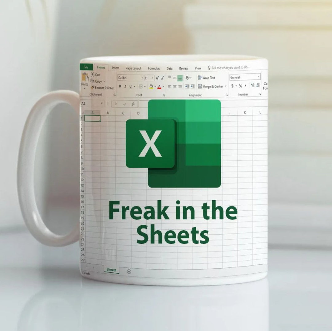 Freak in the Sheets Coffe Mug Spreadsheet Excel Mug Christmas Gift for  Accountant White Collar Coworker Funny Excel Shortcut Mug
