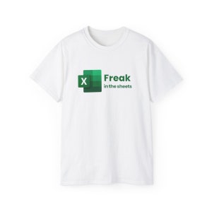 May include: White t-shirt with a green and white logo that says "Freak in the sheets" and a green "X" in a box.