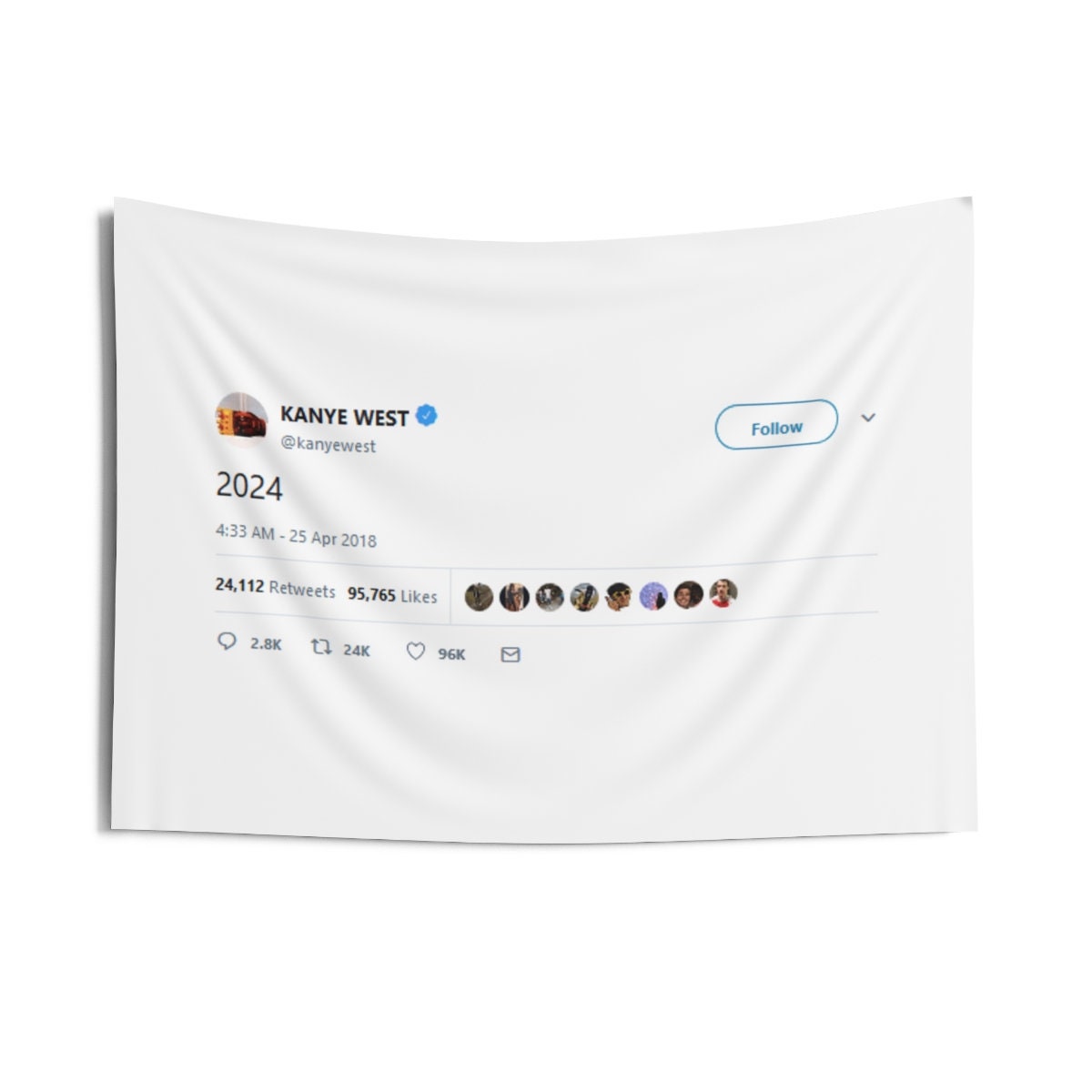 2024 Tweet Tapestry Kanye west Tweet Tapestry Gift Dorm Decor Home Decor Kanye Tweet Twitter Wall decor Apartment decor Tweet Flag