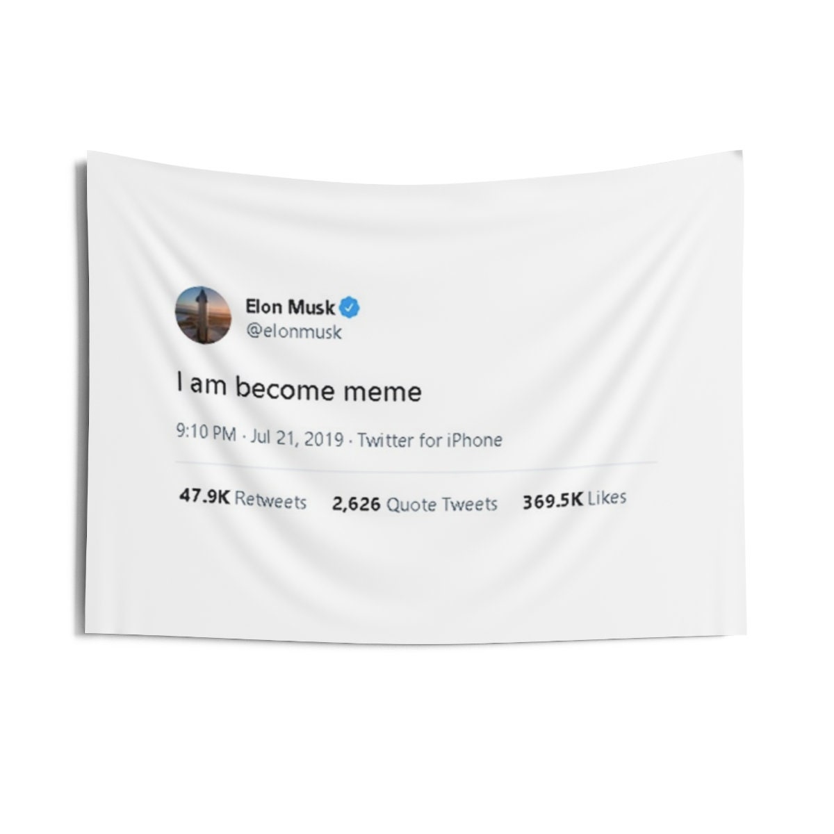 Elon Musk Tweet Tapestry | 