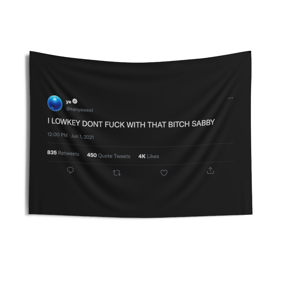 CUSTOMIZED TWEET TAPESTRY Choose Any Tweet You Want Tweet Tapestry Unique Gift Dorm Decor Wall Decor Kanye Tweet Gift for Him Etsy