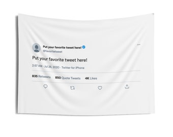 Custom Tweet Tapestry – Personalized Dorm & Wall Decor
