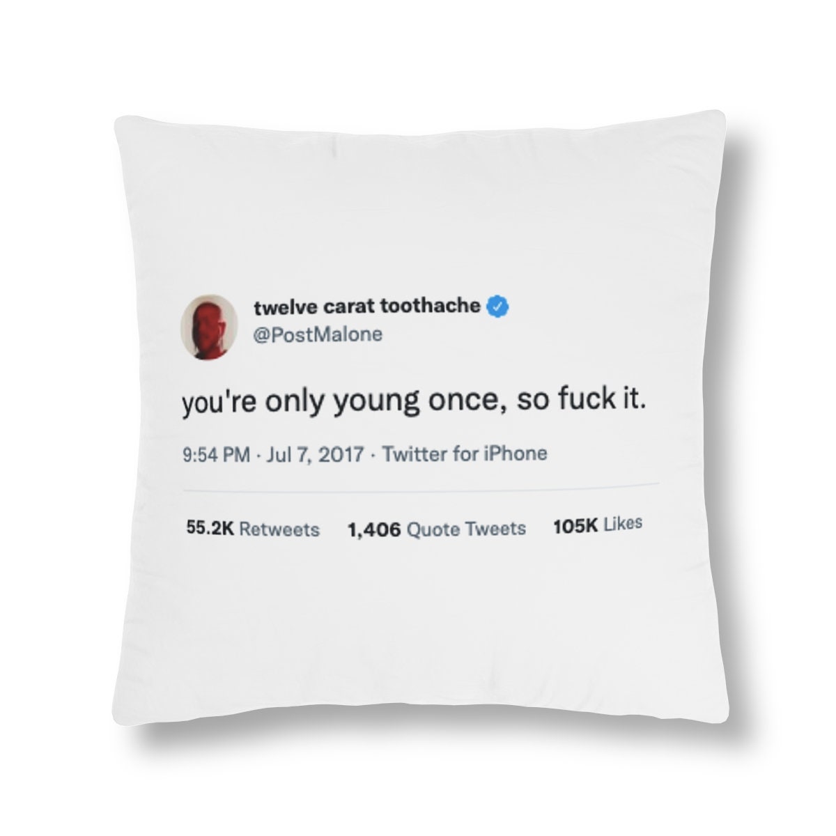 You're Only Young Once so Fuk It Post Malone Tweet Throw - Etsy You're Only Young Once so Fuk It Post Malone Tweet Throw - Etsy