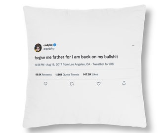 Funny Tweet Throw Pillow | Dorm Decor, Sarcastic Home Accent