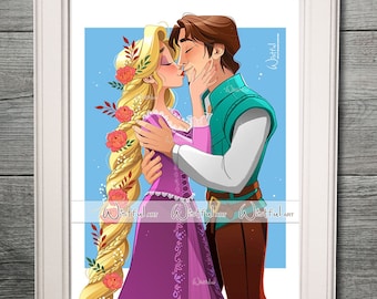 Rapunzel & Flynn Fine Art Quality Print
