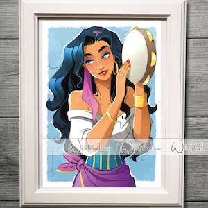 Esmeralda Acuarela Bellas Artes Calidad Impresión