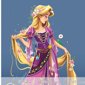 Rapunzel Designer Fine Art Quality Print