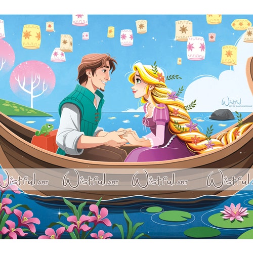 Rapunzel's Painting Fine Art Quality Print Etsy