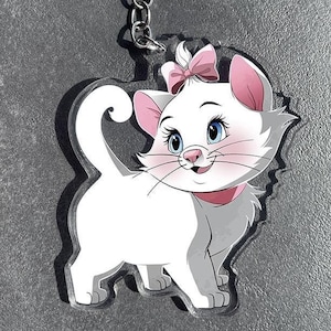 Marie The Aristocats Charm Keychain