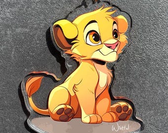 Simba The Lion King Charm Keychain