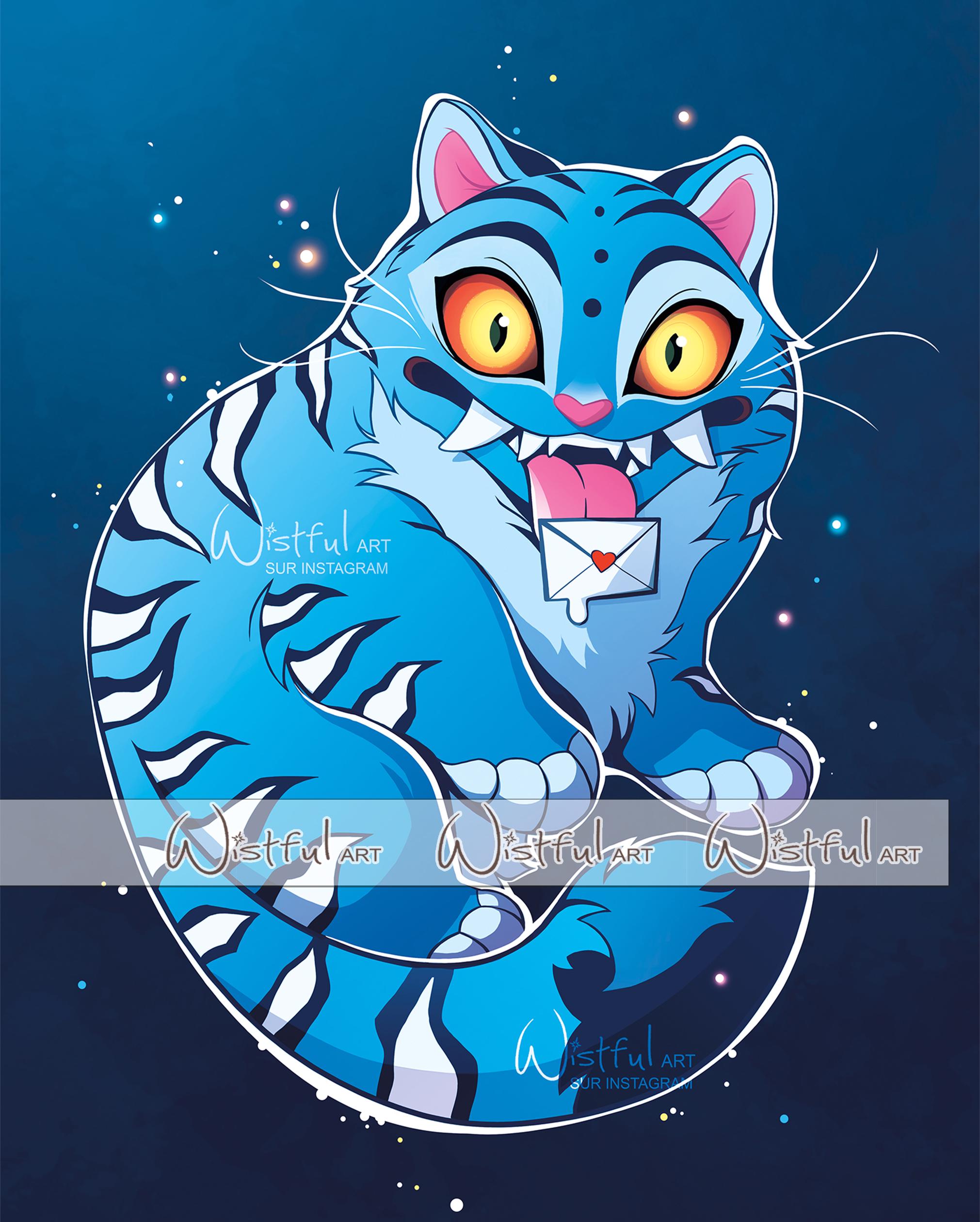Derpy Tiger Fine Art Print A3 Kpop Demon Hunters - Etsy