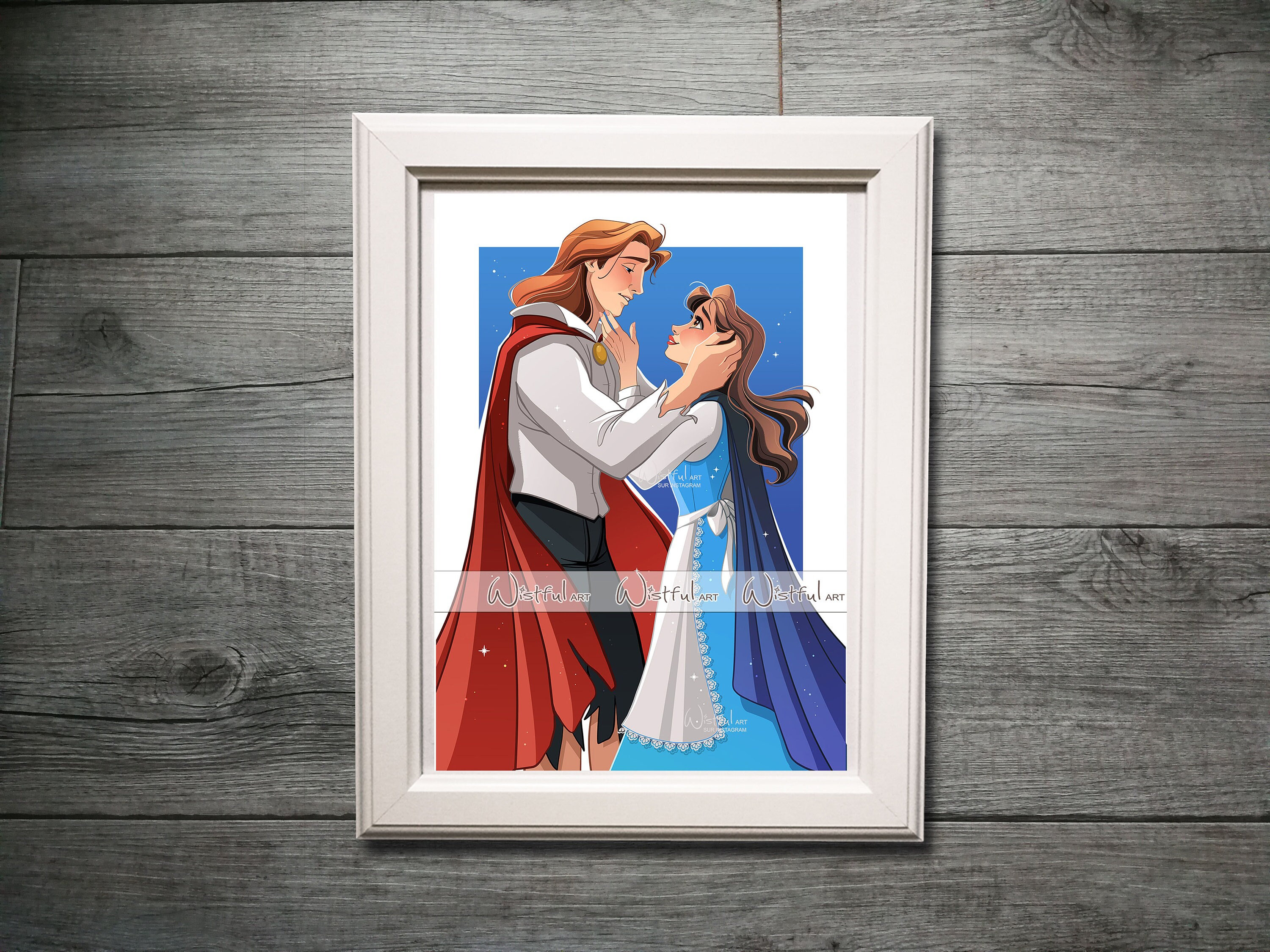Beauty and the Beast Belle & Adam Print - Etsy