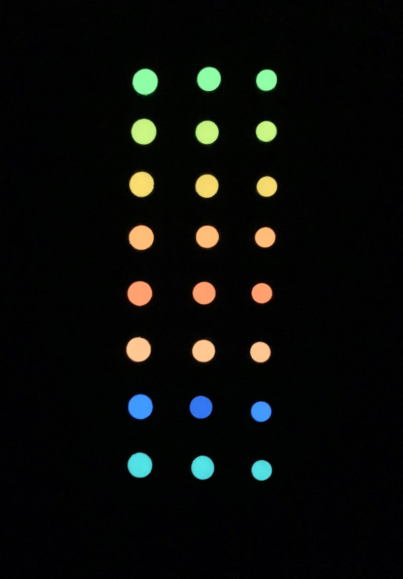 Phosphorescent stickers for guitar markers image 4