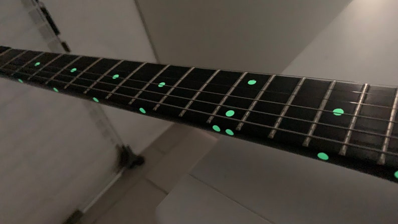 Phosphorescent stickers for guitar markers image 1