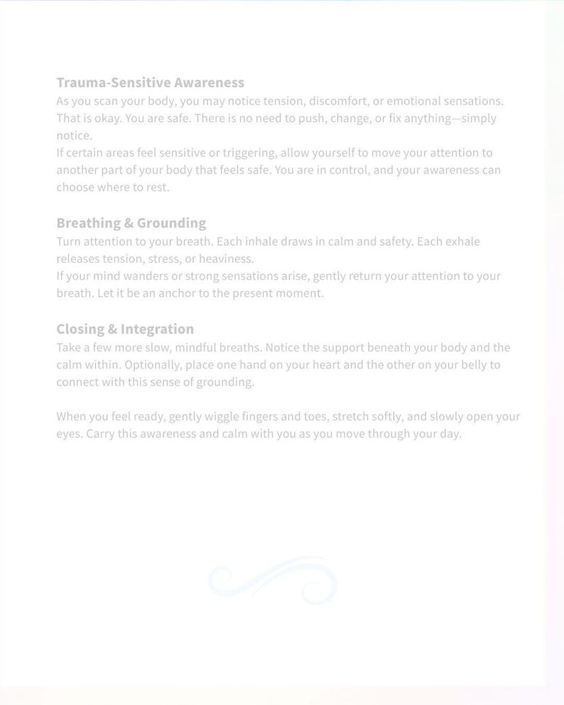 Trauma-informed Body Scan Meditation Script | Guided Relaxation ...