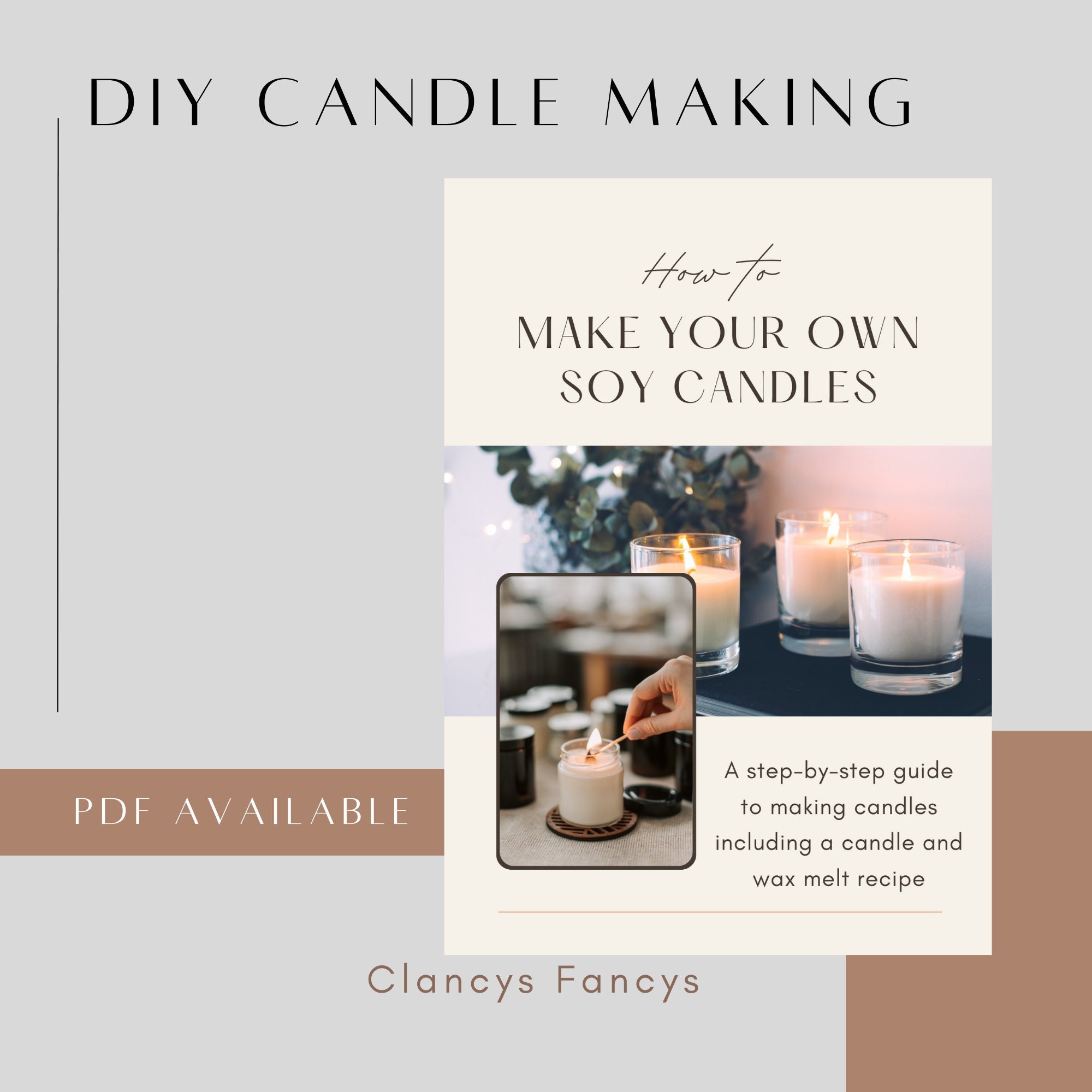 Hearts & Crafts DIY Complete Soy Wax Candle Making Kit - 1lb Soy Candle Wax  and All Candle Making Supplies Included and Candle Jars - Complete DIY