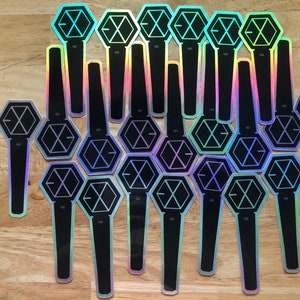 EXO-L B-Grade Lightsick Holographic sticker | Exo pharyanx lightstick sticker exo-l merch kpop merch kpop gifts kpop sticker
