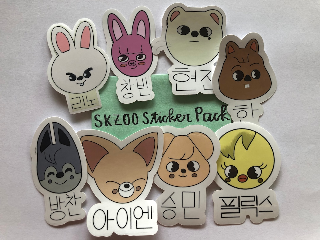 SKZOO Sticker Pack B-grade Stray Kids Stickers SKZOO Stickers Stray ...