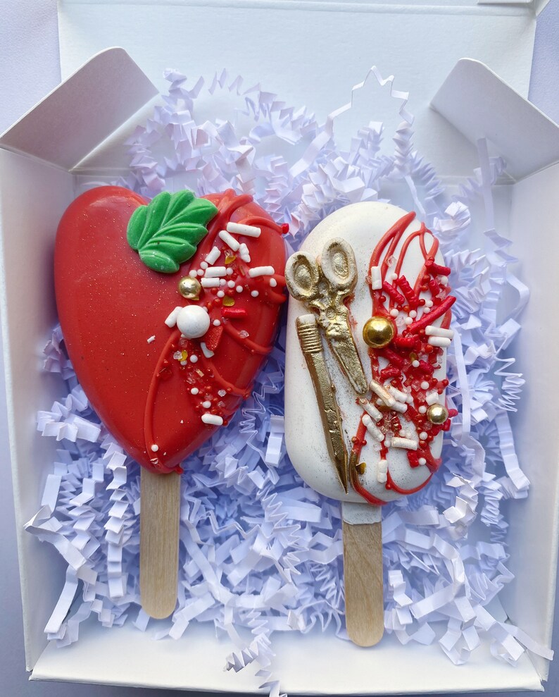 Red Apple Teacher Gift Cakesicles Gift Set 2 Teacher Etsy