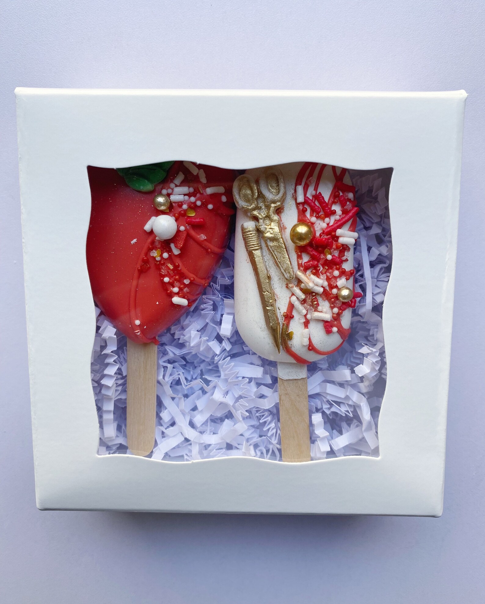 Red Apple Teacher Gift Cakesicles Gift Set 2 Teacher Etsy