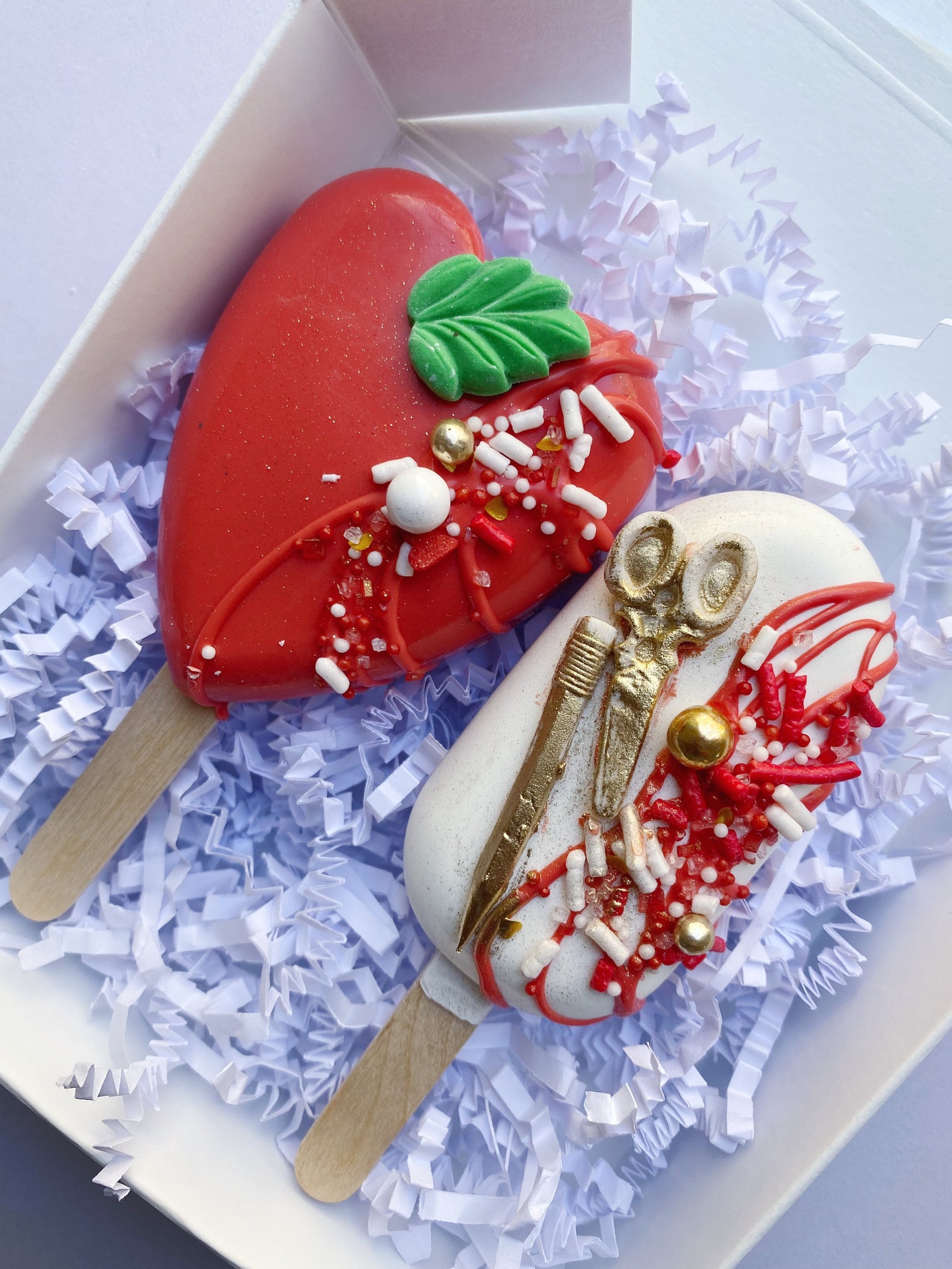 Red Apple Teacher Gift Cakesicles Gift Set 2 Teacher Etsy