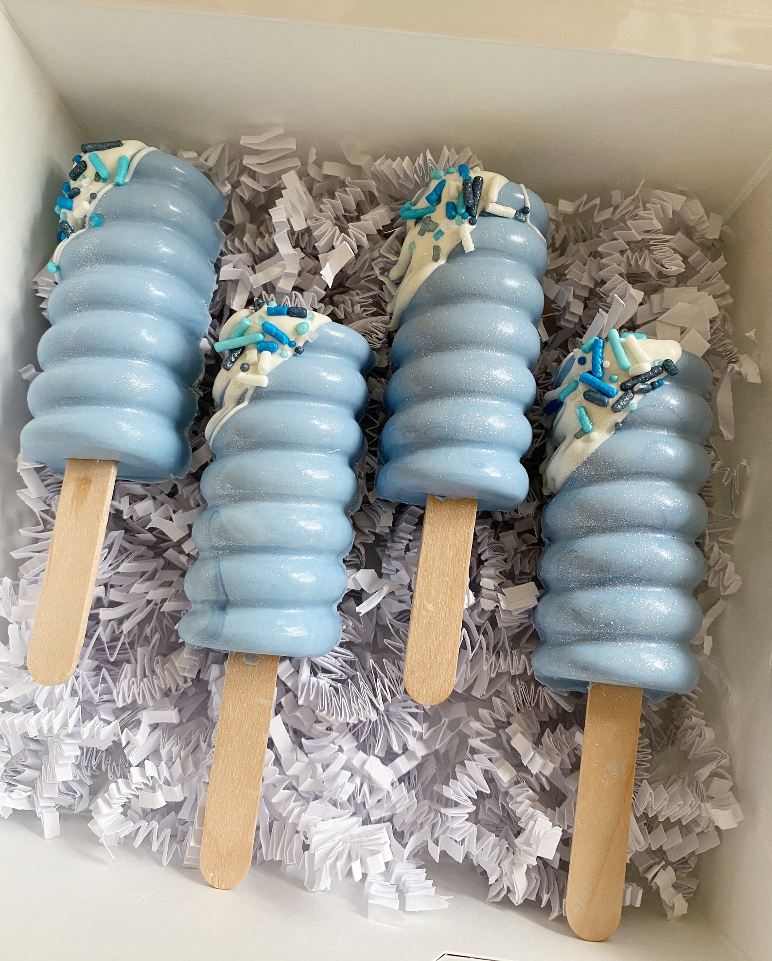Baby Shower White Chocolate Cakesicles cake Pop Gender Etsy