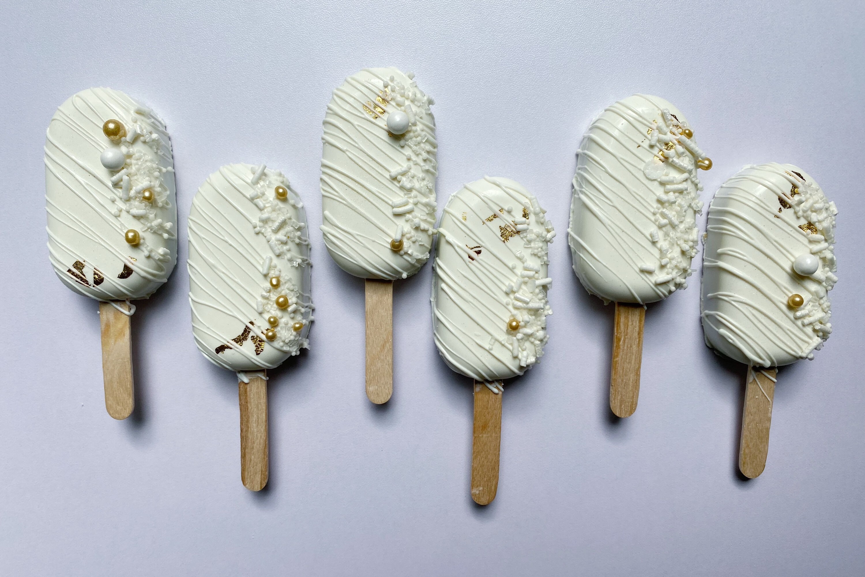 1 Dozen Cakesicles, Black and White Cakesicles, White Cakesicles, Black