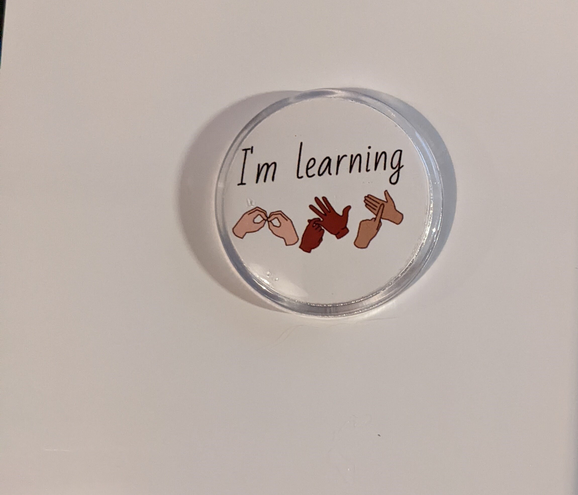 BSL Badge Learning British Sign Language I Heart BSL I Know BSL Etsy UK